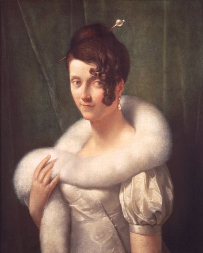 ヘアピンを持つ女性の肖像画 作： Baron François Pascal Simon Gérard